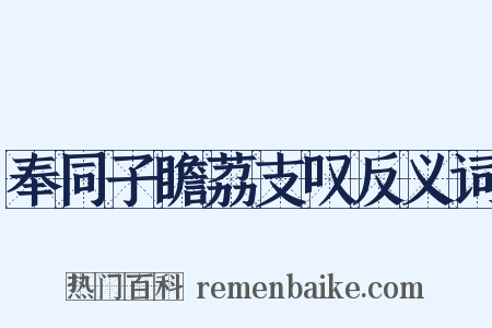 奉同子瞻荔支叹反义词是什么意思的图片